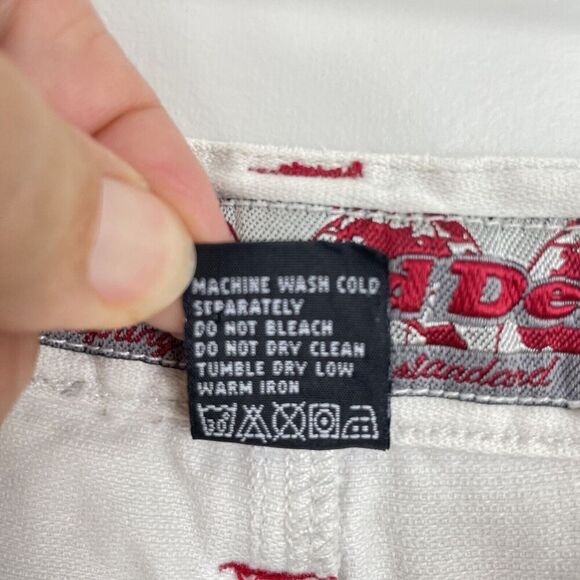 Enyce Cargo Shorts Men 32 Relax Long Utility High Rise Baggy Y2K Skate Off White - Picture 12 of 12